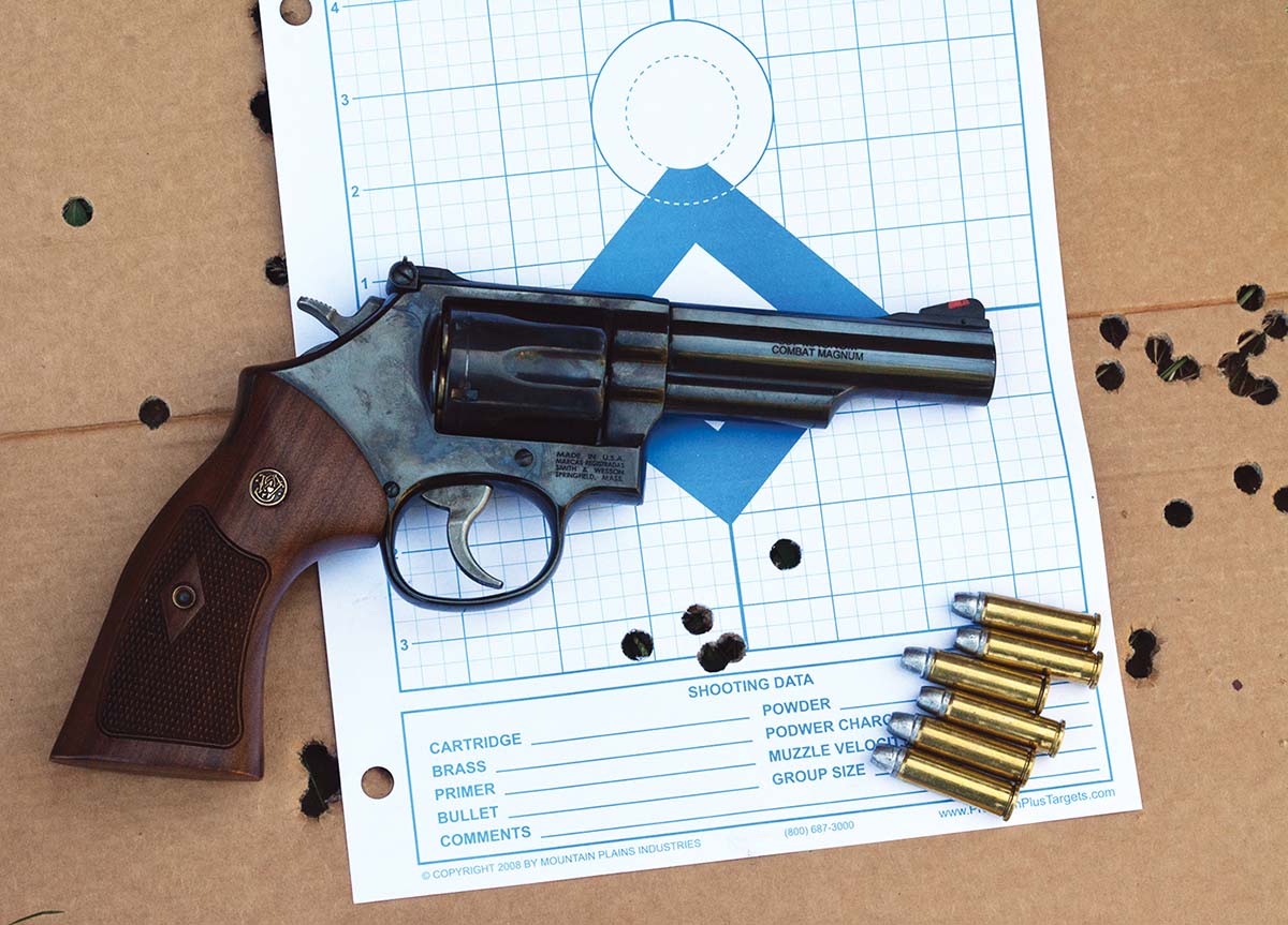 The Model 19-10 provided respectable accuracy with cast bullet loads.